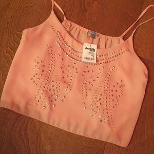 Charlotte Russe pink crop top